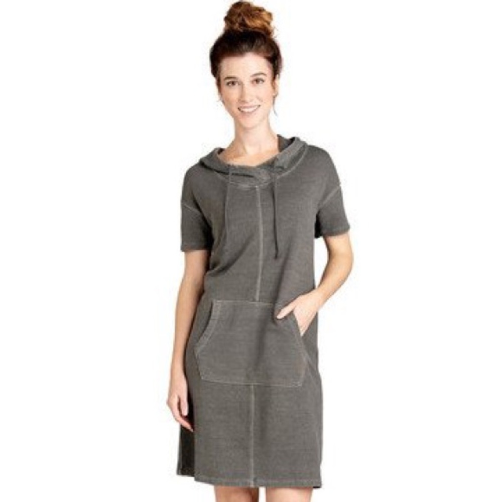 Toad&Co Epique Short Sleeve Dress —Raisin, Cotton Hemp